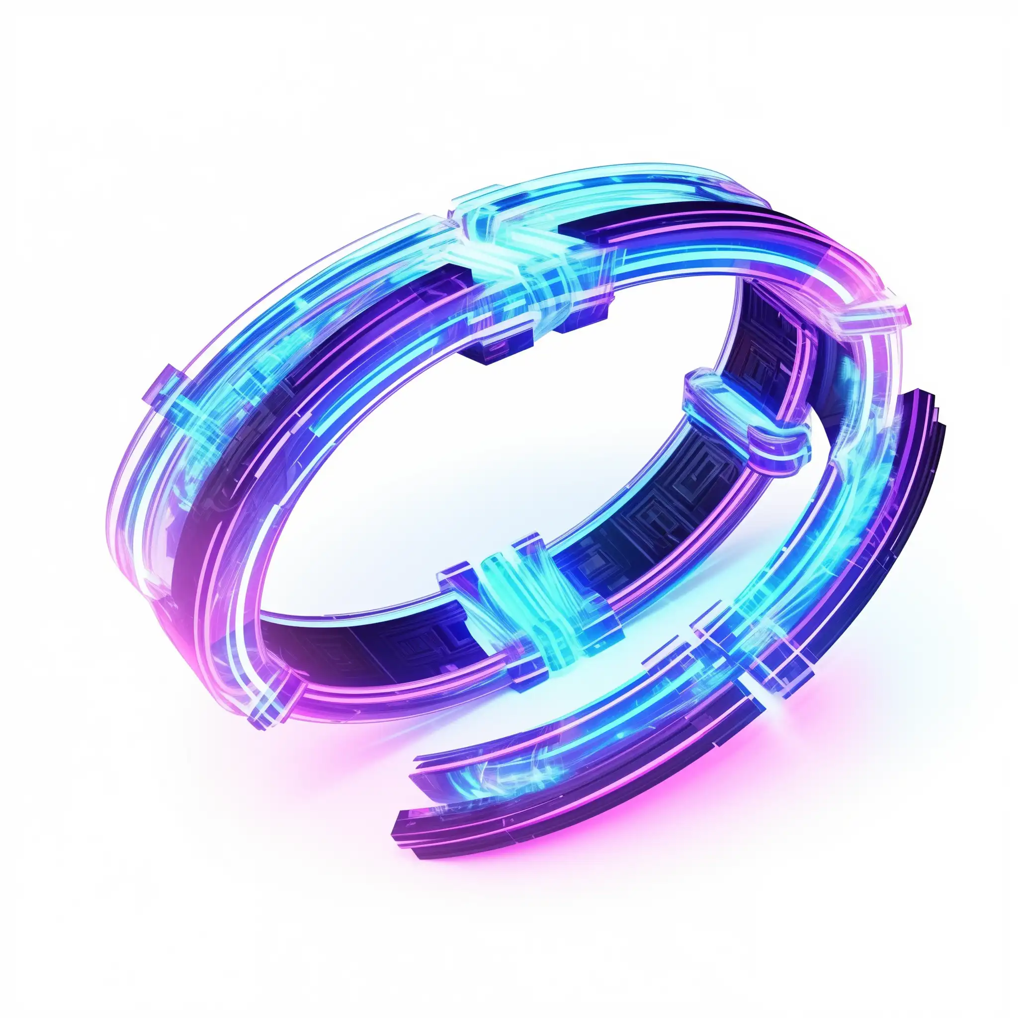 Isometric futuristic floating ring